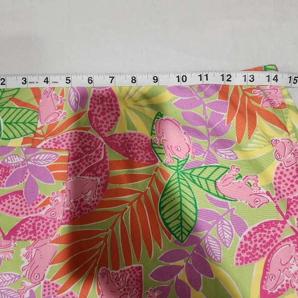 Lilly Pulitzer Tropical Frog Patchwork Reversible Skirt Size 6 - Picture 7 of 7